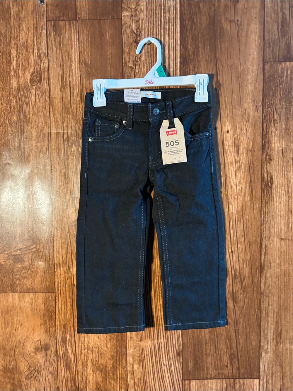 NWT Levi's Kids 505 Straight Leg Dark Black Jeans